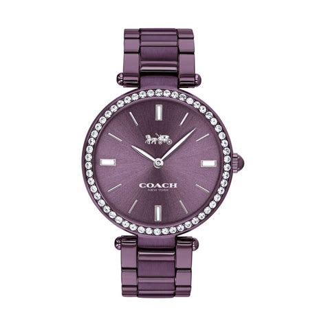 purple movado coach watch